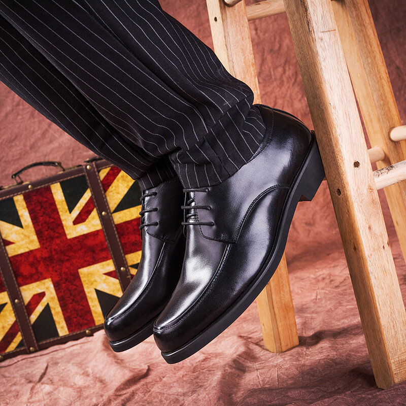 Sapatos de couro mocassim masculino de marca luxuosa, calçados casuais para negócios e escritório, preto, marrom, 358