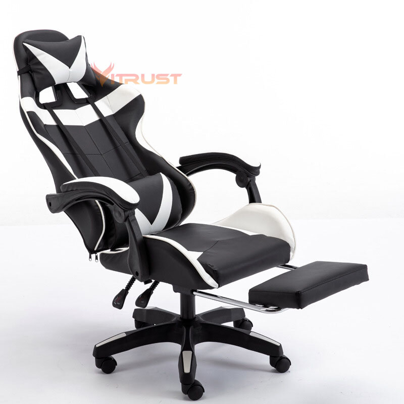 WCG Gaming Chair Racing Chair Recliner Office computer Chair lying household Chair LOL Cafes Sports Chair Armchair Footrest