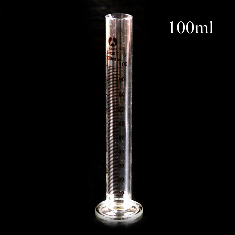 1PC 100ml Graduated Glass Measuring Cylinder Chemistry Laboratory Measure School Laboratory Cylinder Wholesale Drop Shipping