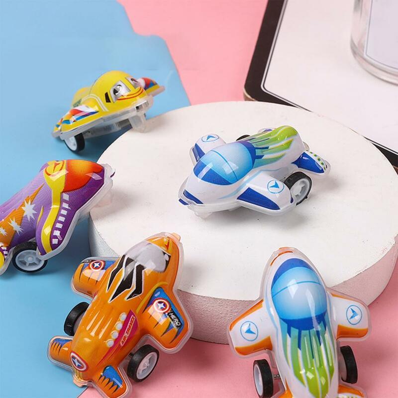 10Pcs modalità aereo creativo creativo adorabile nessuna batteria interessante Mini giocattolo in plastica per aereo pull back per regalo per bambini 2021
