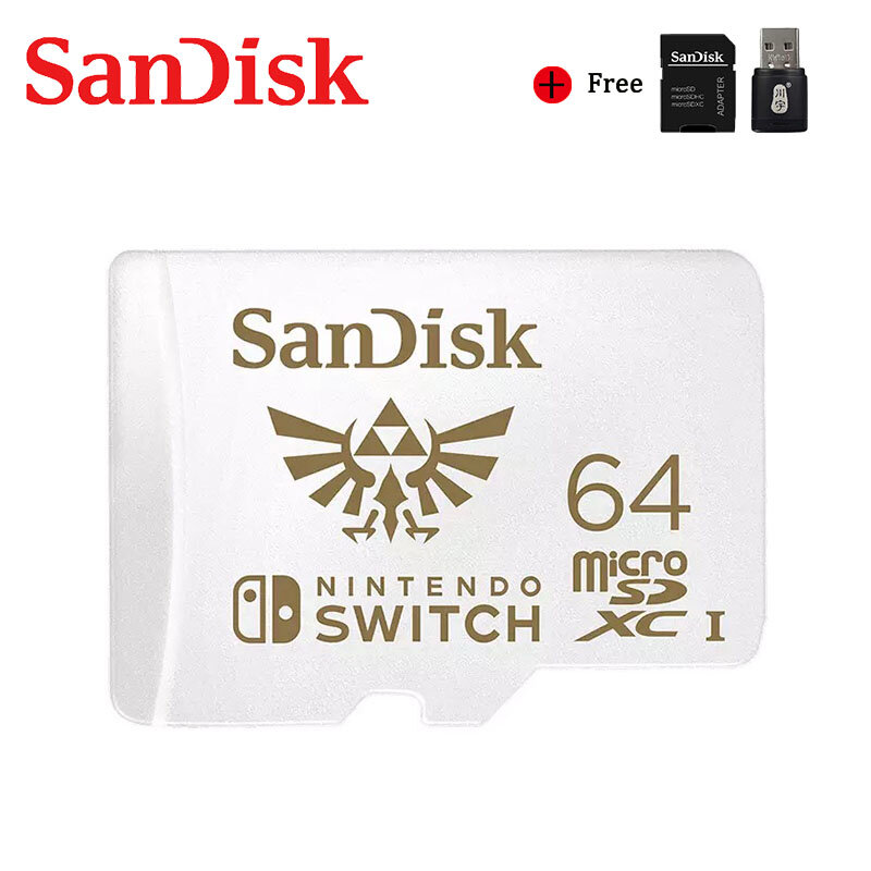 SanDisk scheda di memoria 128GB 64GB 256GB micro SD card Nuovo stile per Nintendo Interruttore microsd carta di TF SDXC UHS-I con adattatore