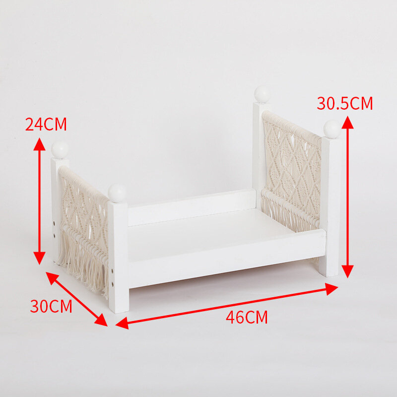 Infant or Children's Furniture Baby Wooden Bed Photography Props Bedroom Detachable Photo Background Newborn Multifunction Bed