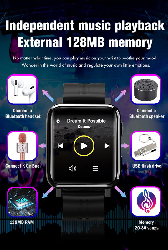 Czjw F30 Smart Watch Man 2020 Dail Oproep Bluetooth IP67 Waterdichte Sport Smartwatch Vrouw Twee-weg Anti-Verloren Herinnering android Ios