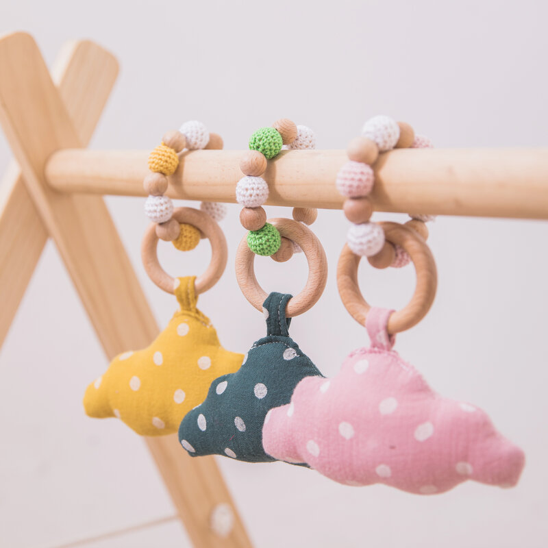 1pcs Baby Teether Nursing Bracelet Cloud Teeth Pendant BPA Free Rattle Toys Play Gym Crib Mobile Montessori Toys Newborn Gifts
