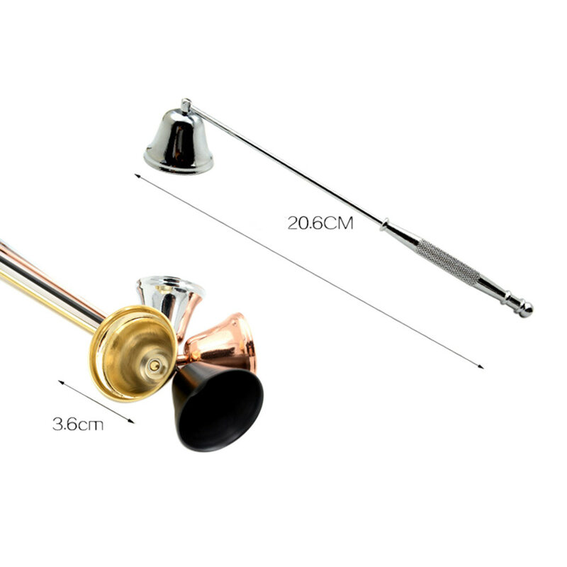 Stainless Steel Smokeless Candle Wick Bell Snuffer Home Horn-shaped Hand Put Off Tool Kit Candle Accessories Holders Candle Snuf