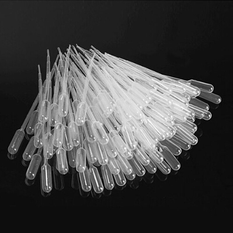 100 Buah/Banyak 2Ml Sekali Pakai Eye Dropper Set Plastik Transfer Pipet Polyethylene untuk Percobaan Medis