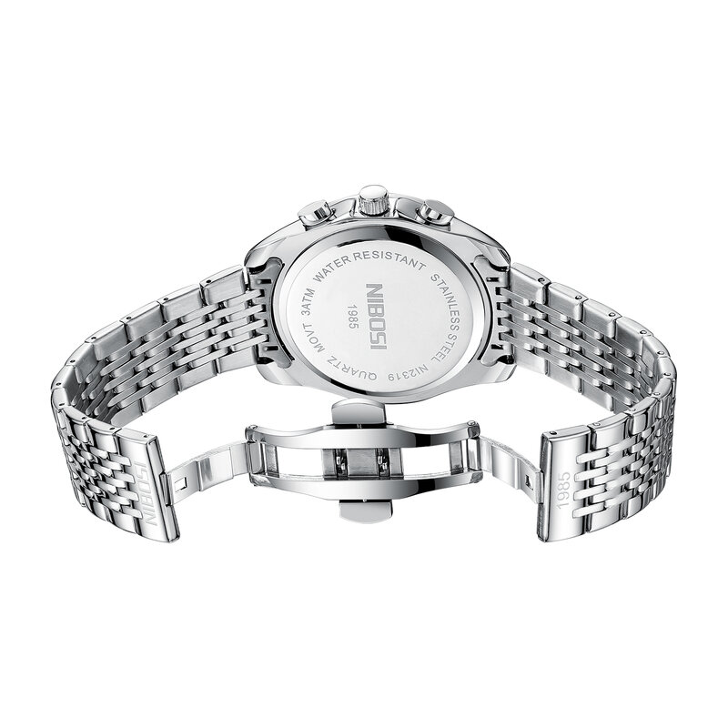 NIBOSI 2021 nowe męskie zegarki Luminous wodoodporna moda kwarcowy zegarek mężczyźni sport zegarek wodoodporny czarny zegarek Relogio Masculino