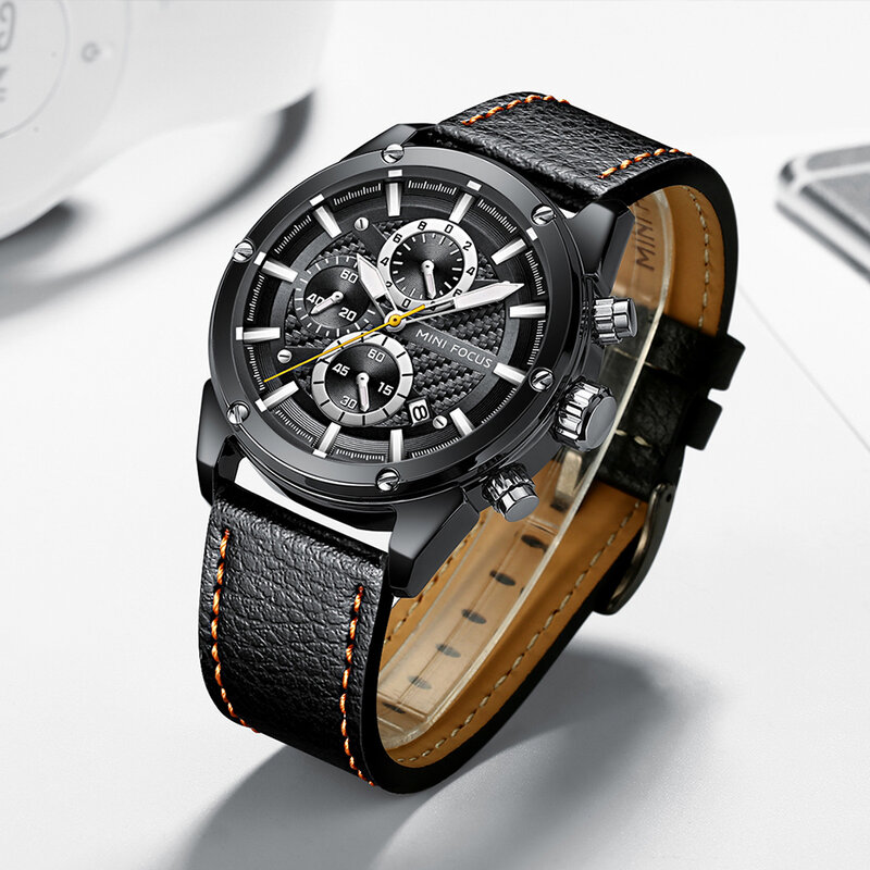 Orologio sportivo da uomo orologi 2020 cronografo di lusso delle migliori marche orologio con data calendario impermeabile multifunzione MINI FOCUS Horloges