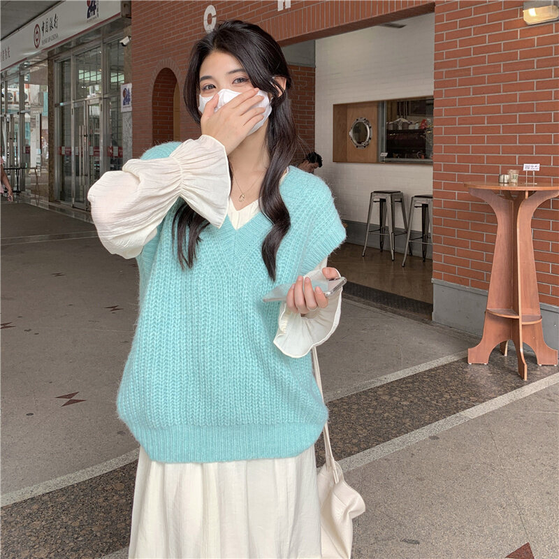 Vestido de otoño coreano para mujer, vestido elegante de manga larga con volantes versátiles, ajustado, con cierre de cintura, reducción de edad, 2021