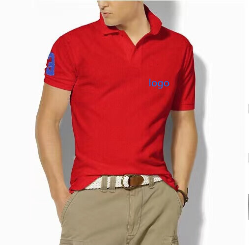 Camisa de marca de lujo para Hombre, Polo grande bordado con caballo, camiseta de Rugby de manga corta, Polo masculino