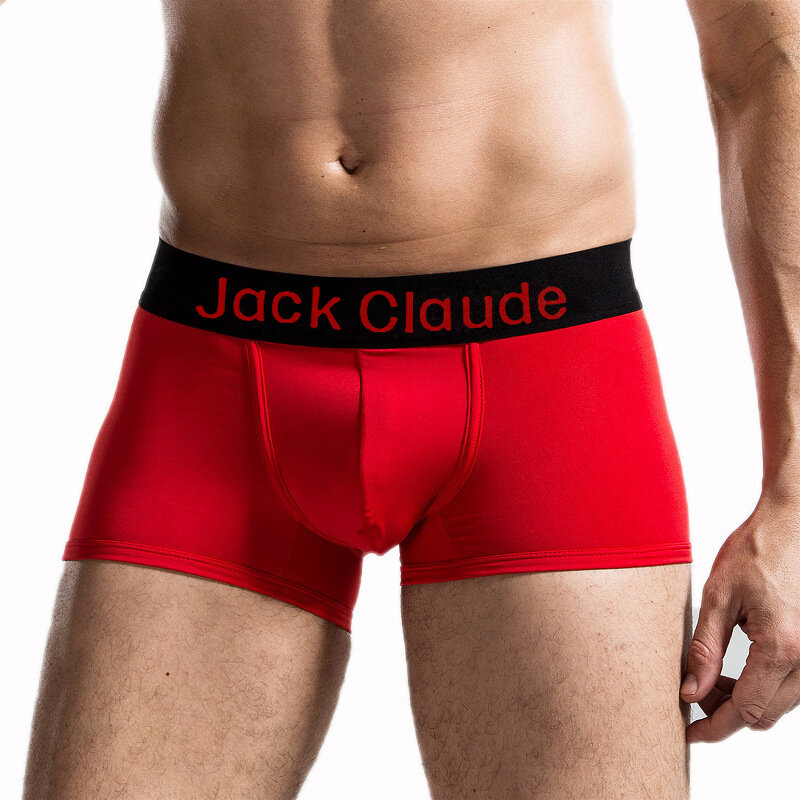 Jack Claude-Calzoncillos bóxer de fibra convexa en U para hombre, ropa interior Sexy, 5 piezas