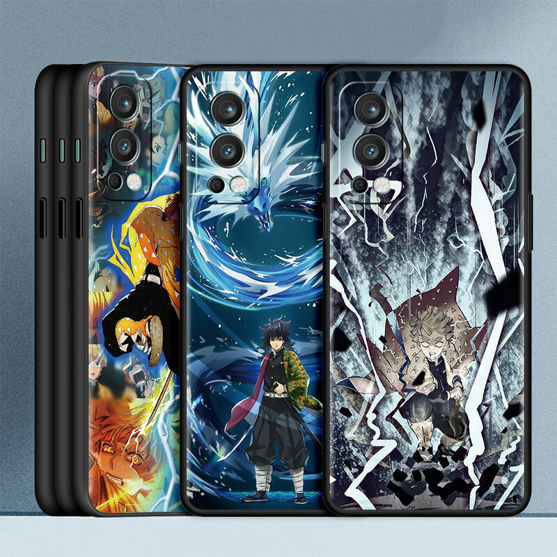 Mobile Phone Case For OnePlus 8T 8 Nord N10 5G N100 CE N200 2 7 7T 9 Pro 9R Z Soft TPU Cover Demon Slayer Anime Shell Coque