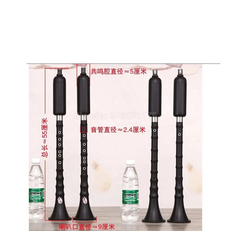 New Chinese Musical Instrument Bawu Flute Large Volume Bell Mouth Thickened Reed Vertical Blow Bau Single-wind Resin Flauta G/f