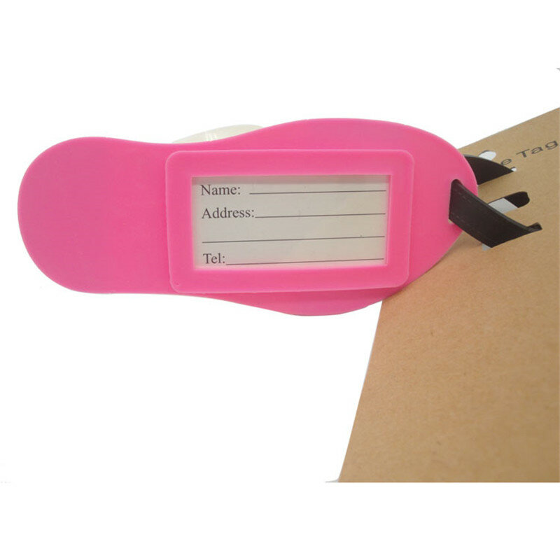 Slipper Travel Accessoires Creatieve Bagagelabel Silicagel Koffer Id Adres Holder Bagage Boarding Tags Draagbare Label
