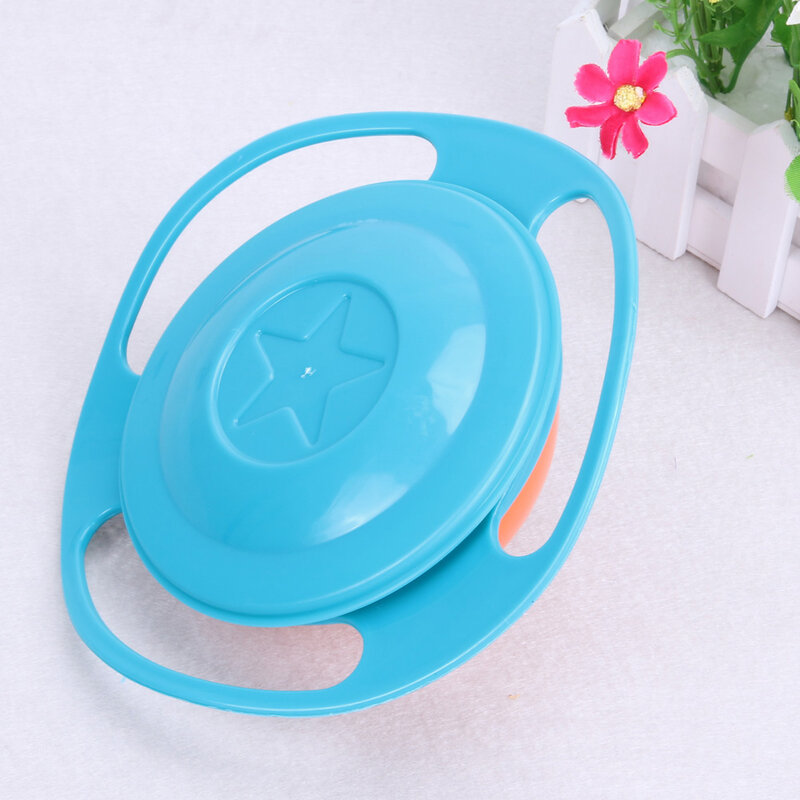 Diskon Besar Piring Mangkuk Gyro Universal Desain Mangkuk Anti Tumpah Mangkuk Gyroscopic Rotasi 360 Derajat Halus untuk Bayi Anak-anak