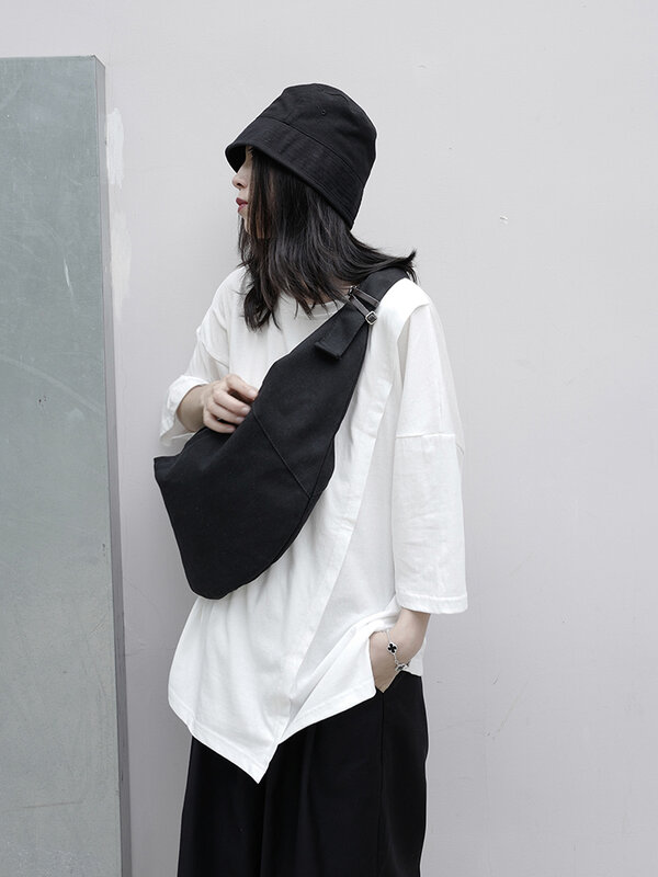 UMI MAO Original Nische Japanischen Yamamoto Dark Yoji Sein Knödel Tasche Leinwand Designer Abstinenz Crossbody-tasche