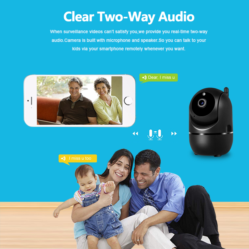 1080p ip wifiカメラYCC365プラス自動追跡ホームセキュリティ屋内カメラ監視ワイヤレスwifiカメラベビーモニター