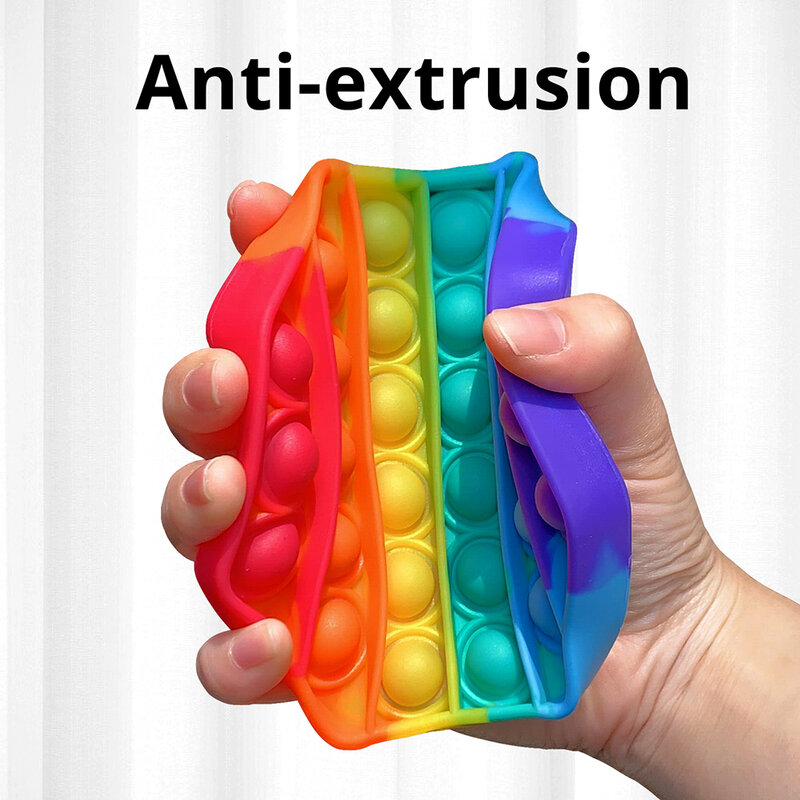 Pop-juguetes antiestrés para adultos y niños, juguete sensorial de burbujas con hoyuelos simples, para aliviar el estrés y el autismo