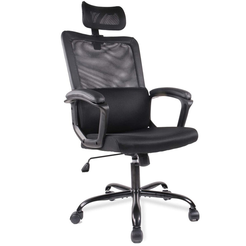 Chaise de bureau ergonomique en maille, pivotant, à dossier haut, pour bureau, ordinateur, MOQ>20 pièces