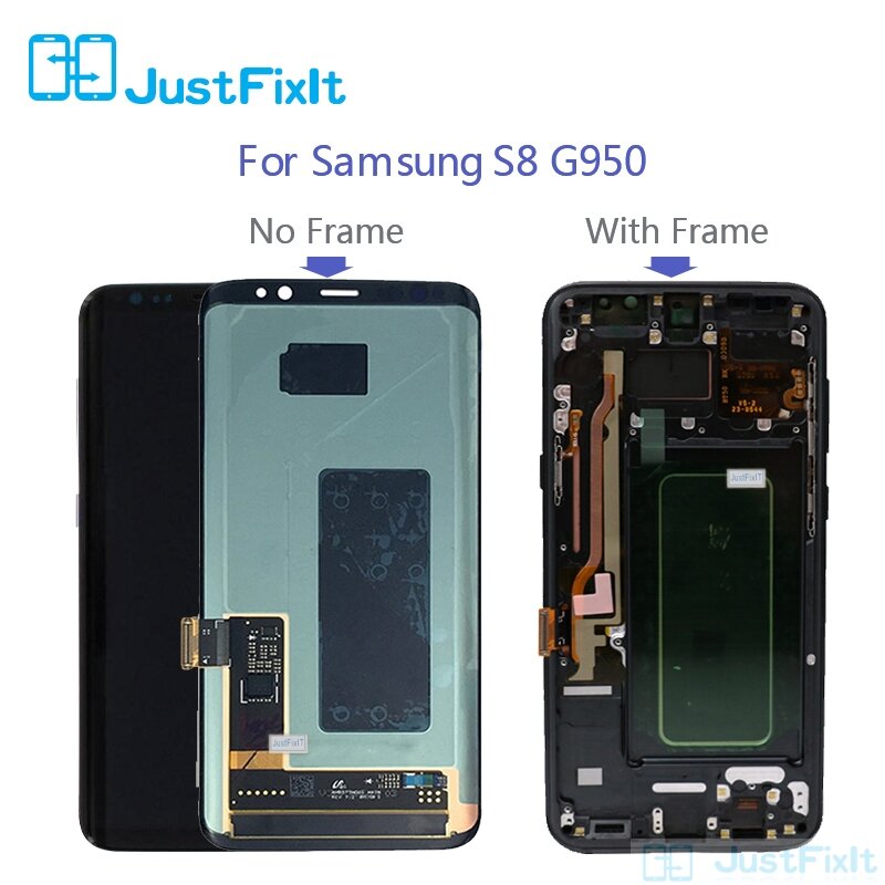 Original Super AMOLED Bildschirm Für Samsung Galaxy S8 G950F G950A G950FD Schwarz Spot Lcd Display Touchscreen Digitizer