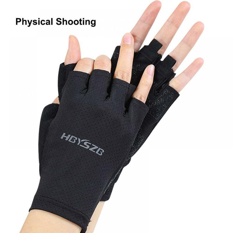 Women Gloves Summer Half Finger Gloves Men Fishing Breathable Silicone Anti-Slip Sports Gloves Male Women Fitness Mittens Luva