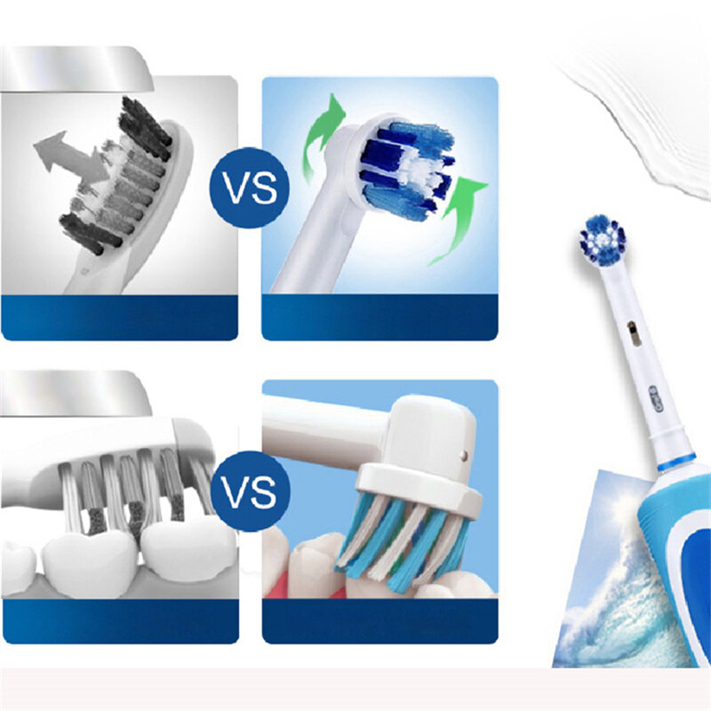 Brosse à dents électrique rotative, Oral B sonique D12 vitalité rechargeable, têtes de rechange automatiques, brosse à dents électronique