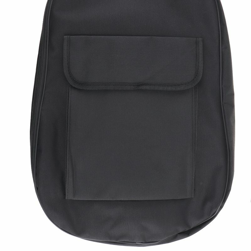 สีดำกันน้ำDoubleสายรัดBassกระเป๋าเป้สะพายหลังGig Bag Caseสำหรับกีต้าร์เบสไฟฟ้า5มม.ความหนาฟองน้ำเบาะ