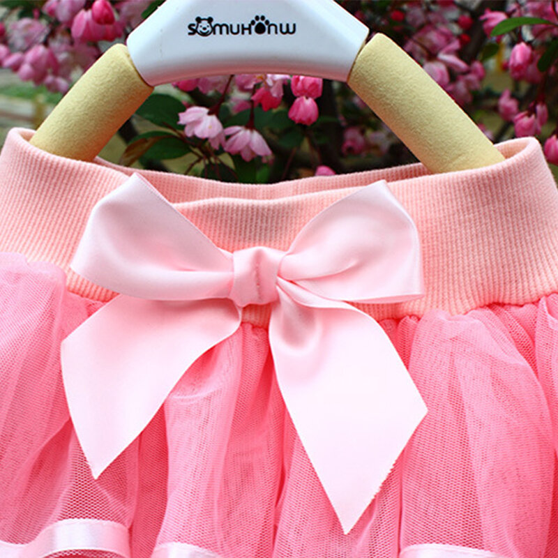 Пышная юбка-пачка для девочек, танцевальная мини-юбка, бальное платье принцессы на день рождения, Детская 4-слойная фатиновая юбка