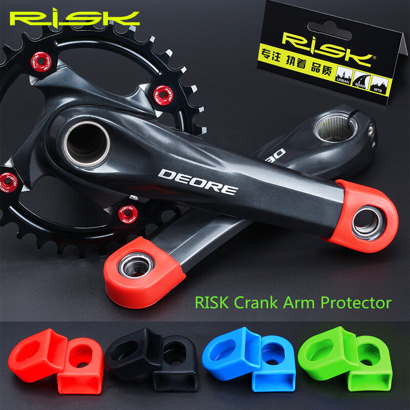 2pcs Silicone Bicycle Crank Arm Protector Cover Mountain Road Bike Universal Crankset Protective Caps MTB Cycling Accessories