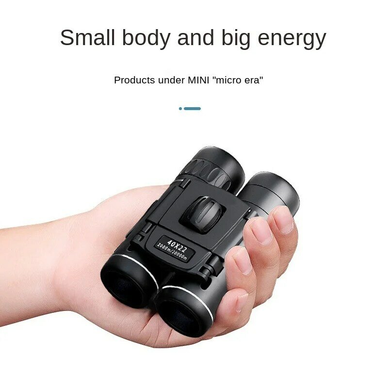 Mini 40x22 duplo tubo telescópio de alta definição do telefone móvel crianças visão noturna ao ar livre concerto portátil