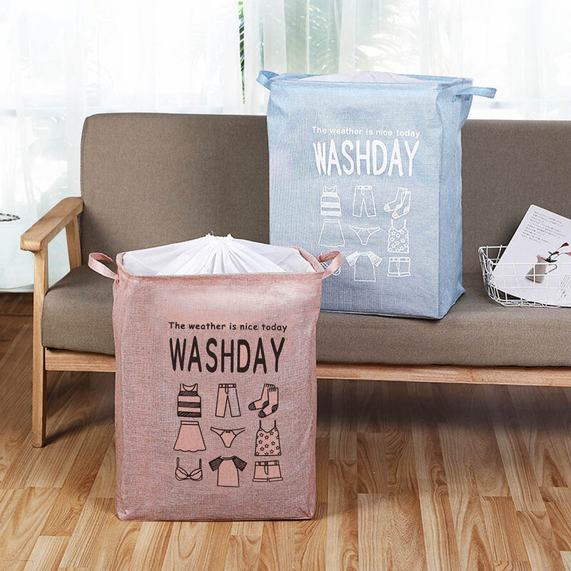 Bolsa de almacenamiento plegable para ropa sucia, contenedor grande de 40/75L, 2 tipos, cesta de lavado para el hogar