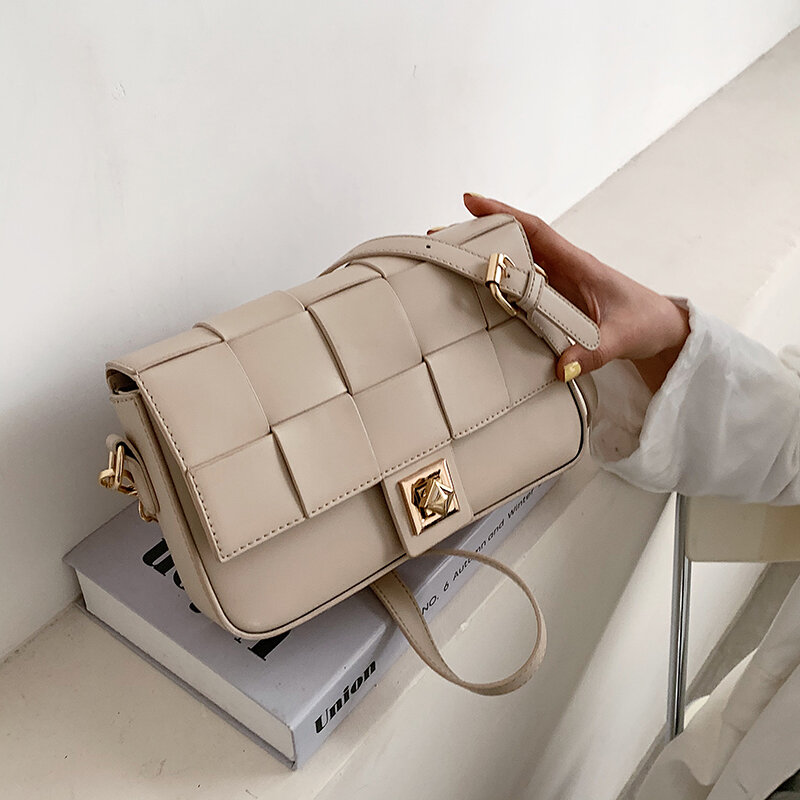 2021 винтажный квадратный кошелек для подмышек, модная Высококачественная дизайнерская женская сумочка из искусственной кожи, дорожная сумк...