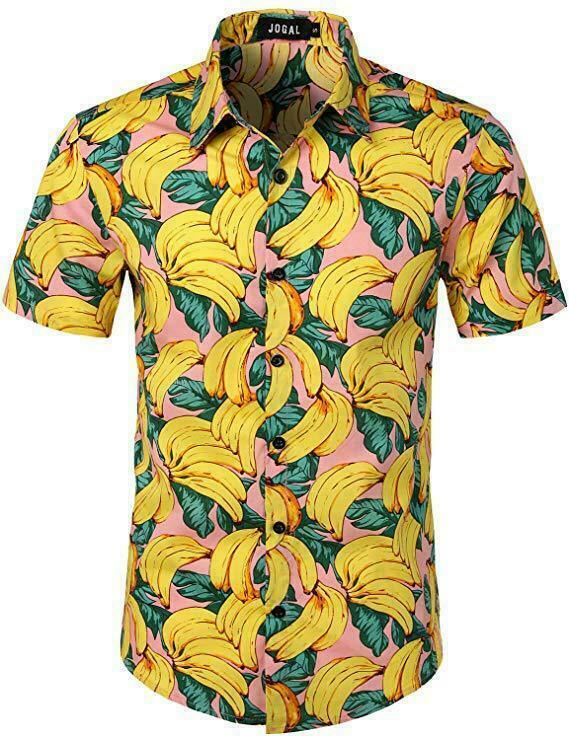 5สไตล์ผู้ชาย Hawaiian Beach เสื้อดอกไม้ผลไม้พิมพ์เสื้อลำลองแขนสั้นสั้นฤดูร้อน Holiday ห้องพักช่วงวันหยุ...
