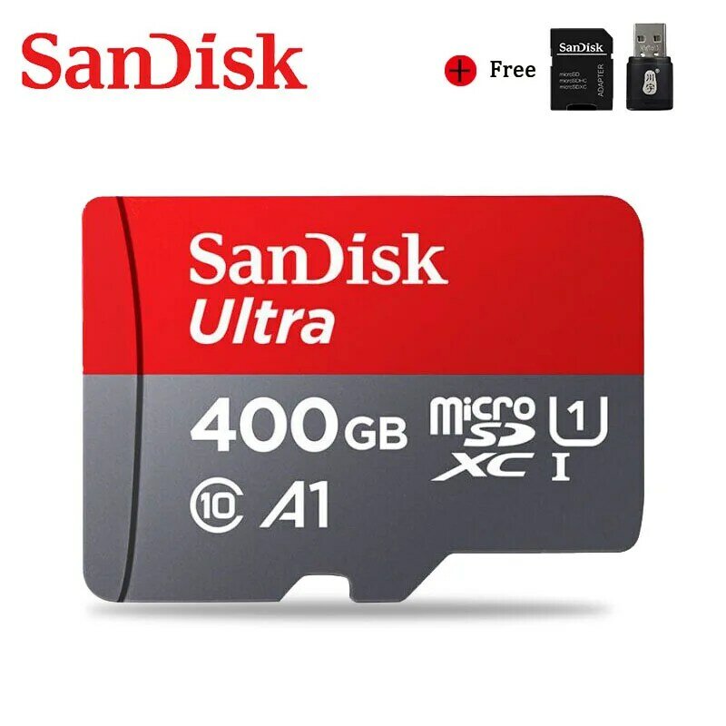 Sandisk-tarjeta de memoria Micro SD/TF Flash para teléfono, 512GB, 400GB, 256GB, 200GB, 128GB, 64GB, 32GB, 16GB, 120 MB/s