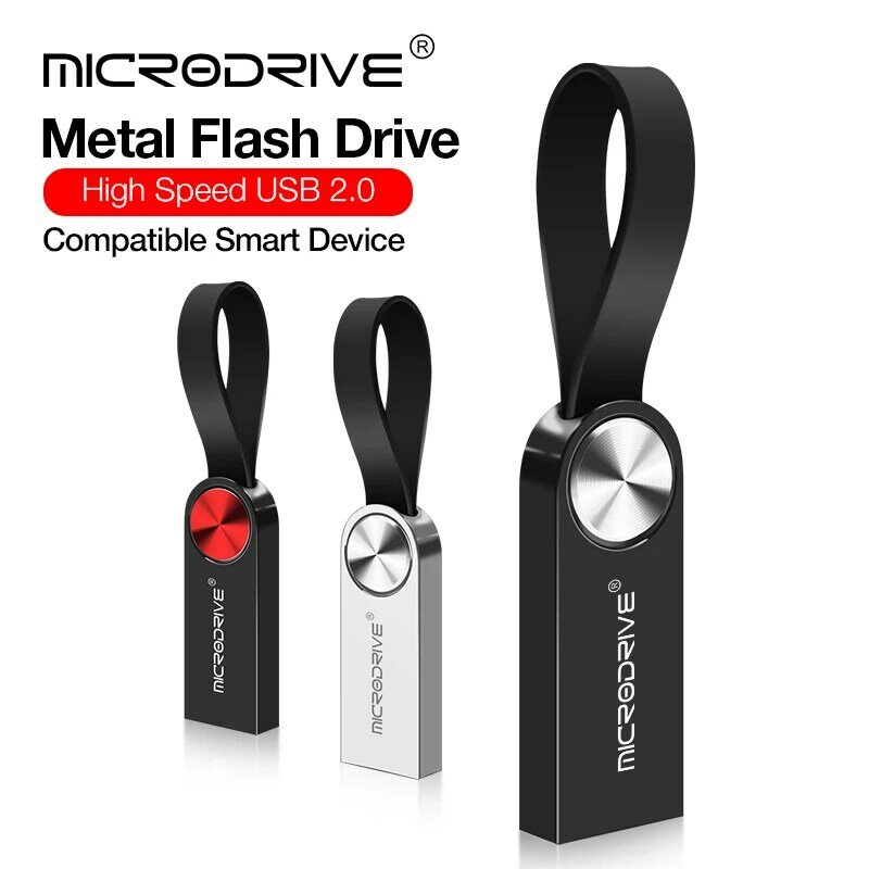 USB Flash Drive Mini Metal Keren 4GB 8GB 16GB 32GB 64GB 128G Pen Drive Kecepatan Tinggi Pencuci Mulut