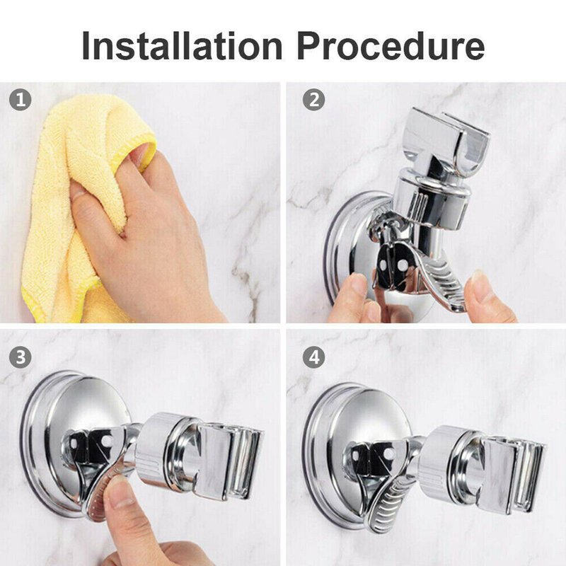 Supporto per soffione doccia portatile a ventosa supporto per soffione doccia in plastica senza punzonatura supporto a parete regolabile per bagno
