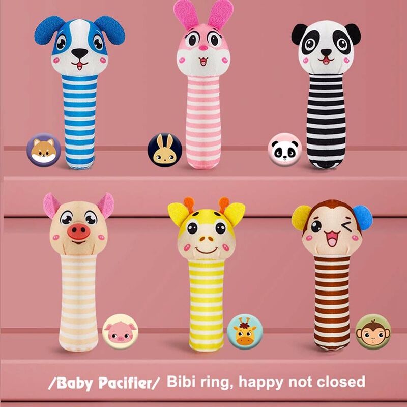 0-12M nuevo suave bebé de juguete de felpa Animal campanas bebé Teethe juguetes alta calidad regalo recién nacido estilo Animal cascabel manual