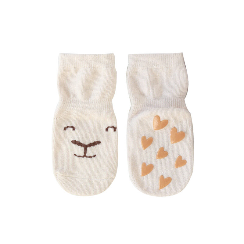 Medias de algodón suaves para niños y niñas, moda coreana, Calcetines antideslizantes para recién nacidos, calcetines de punto con dibujos animados para bebés, Otoño y otoño