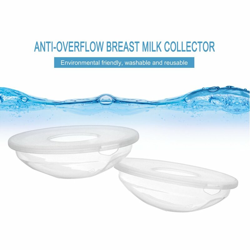 2pc Silica Gel Sammlung Abdeckung Baby Fütterung Brust Milch Sammler Weiche Postpartale Nippel Saug Behälter Reusable Still Pad