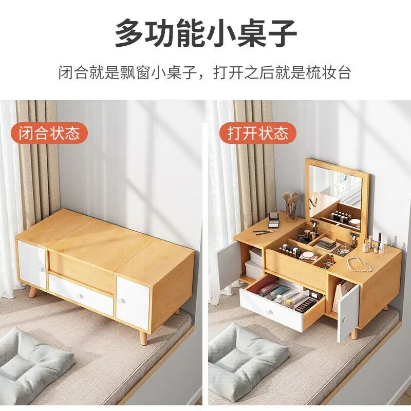Armario de almacenamiento para dormitorio, mueble minimalista y moderno, mesa de dormitorio, tocador de un apartamento pequeño
