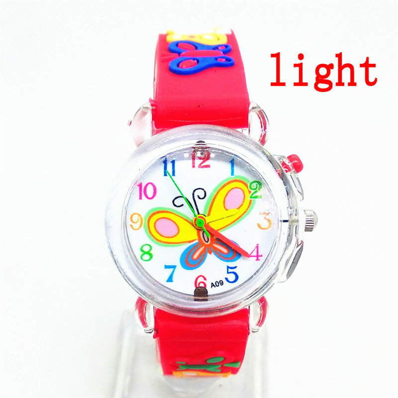 Flash Light Luminous Follower Butterfly Children Watch Good Quality Baby Kids Watches for Boys Girls Clock Wristwatches Relogio