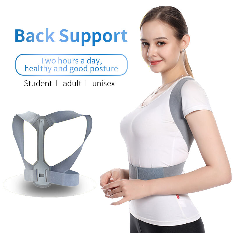 Corrector de postura de soporte para espalda, cinturón de soporte para clavícula, columna vertebral, hombro, alivio del dolor de espalda, corrección de postura, estudiante, Adulto, Unisex