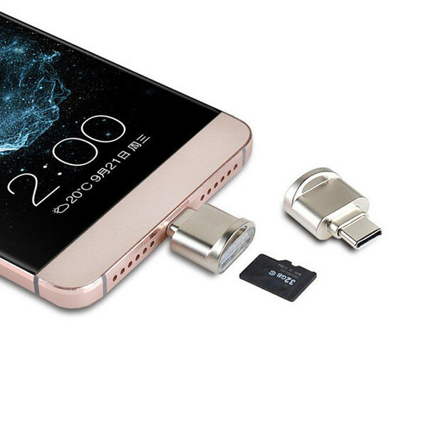 Di Động USB 3.1 Mini Loại C Đầu Đọc Thẻ USB-C TF Micro SD OTG Adapter Loại C Đầu Đọc Thẻ Nhớ dành Cho Samsung Macbook Huawei