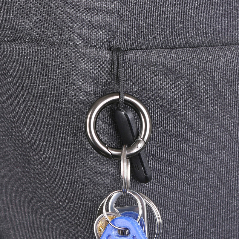 Hebilla de anillo redondo de aleación de Zinc, mosquetón de resorte para puerta chapada en aleación de Zinc, para monederos, con gatillo de empuje redondo, ganchos a presión, 5-30 Uds.