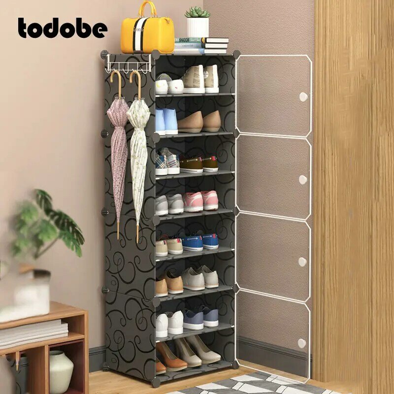 Самодельный шкаф для обуви, пылезащитный модульный органайзер для обуви, креативный современный шкаф для хранения для дома и общежития, пол...