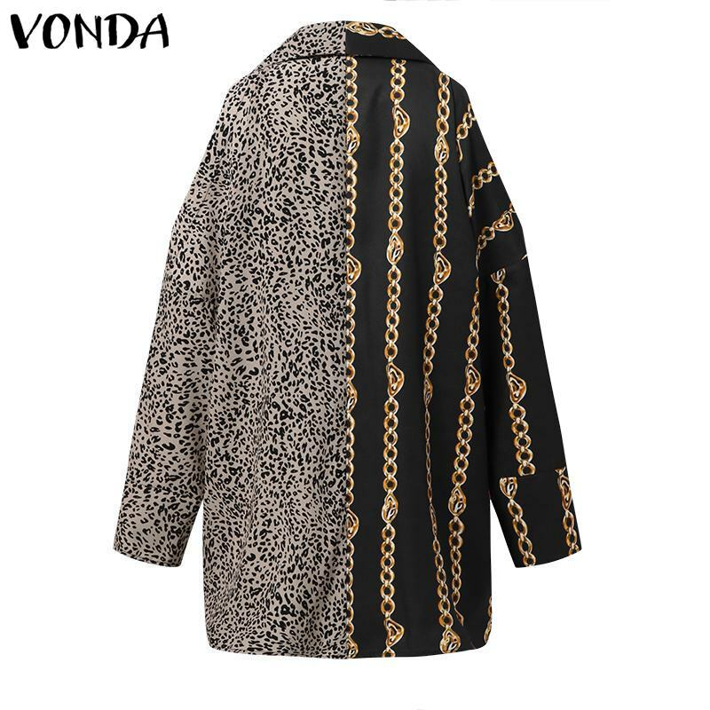 Рубашка VONDA женская с открытыми плечами, Повседневная Блузка в стиле пэчворк, с длинным рукавом, в винтажном стиле, 2022
