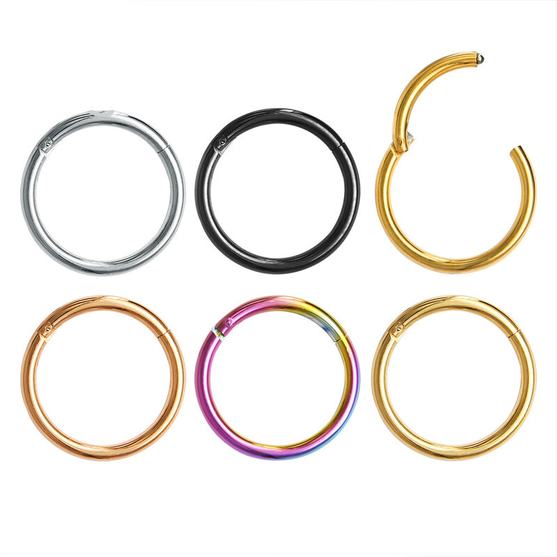 Nieuwe Collectie 0.8Mm Chirurgisch Staal Kleine Neus Ringen Gemengde Kleur Body Clips Hoepel Voor Vrouwen Mannen Kraakbeen Piercing Sieraden