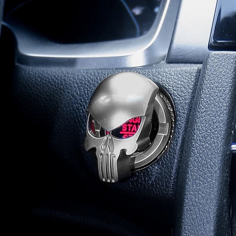 Uniwersalny fajne przycisk do uruchamiania silnika pokrywa ochronna rozpocząć pierścień osłona przycisku dekoracja naklejki akcesoria do wnętrza samochodu