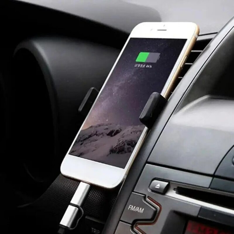 Suporte do telefone do carro para o iphone smartphone respiradouro de ar montagem clipe 360 rotação universal suporte telefone voiture com alavanca universal