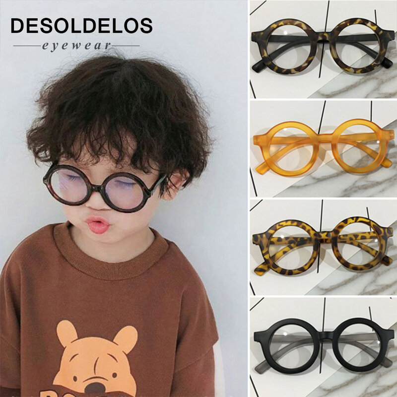 موضة الاطفال نظارة مستديرة الإطار بنين بنات نظارات شمسية الأطفال طفل نظارات UV400 ظلال Oculos Gafas دي سول